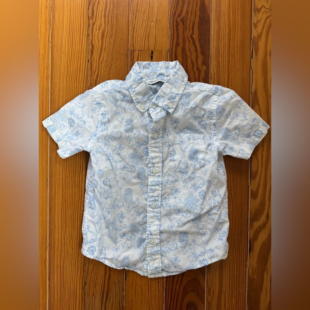 Janie and Jack Blue Floral Shirt